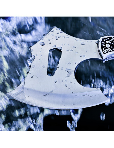 Hacha de Camping Geermolan 24cm Acero Inoxidable con Funda