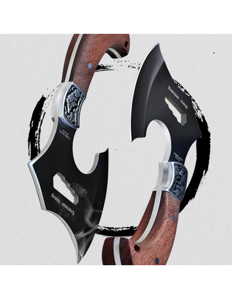 Hacha de Camping Geermolan 24cm Acero Inoxidable con Funda