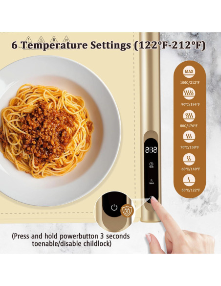 Manta Calentadora de Comida Newise 260W Beige 6 Temperaturas