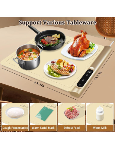 Manta Calentadora de Comida Newise 260W Beige 6 Temperaturas