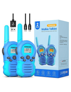 Walkie Talkies Recargables FOREDOM para Niños - 2 Paquete
