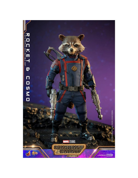 Figurita Rocket y Cosmo 1/6 Hot Toys Guardians Vol. 3 Figurita Rocket y Cosmo 1/6 Hot Toys Guardians Vol. 3