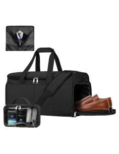 Bolsa de Ropa de Viaje SOLOSAIC 2 en 1 Negra 52.8x22.9x29.9cm