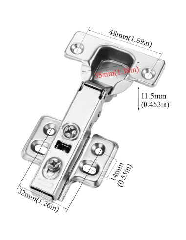 Bisagras de Gabinete Luokim 35mm Cierre Suave 2 Piezas