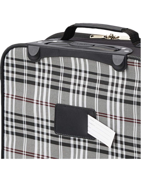 Conjunto de Equipaje Rockland Expandible 2 Piezas Cuadros Negros