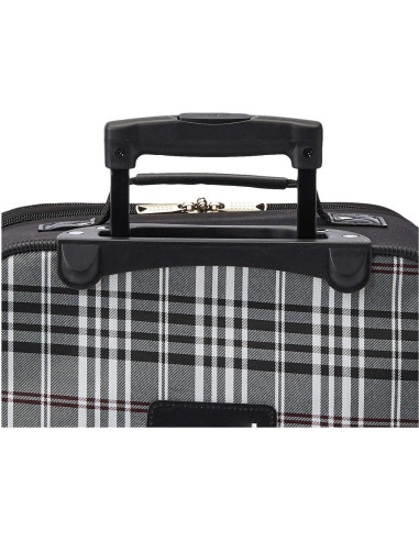 Conjunto de Equipaje Rockland Expandible 2 Piezas Cuadros Negros