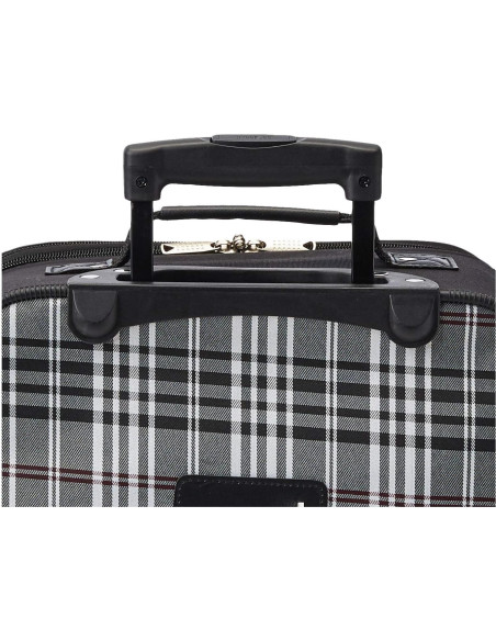 Conjunto de Equipaje Rockland Expandible 2 Piezas Cuadros Negros
