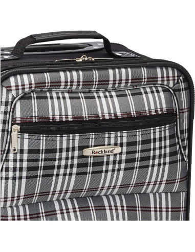 Conjunto de Equipaje Rockland Expandible 2 Piezas Cuadros Negros