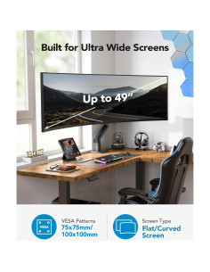 Brazo de Monitor HUANUO Ajustable para Pantallas Ultrawide 49" 2