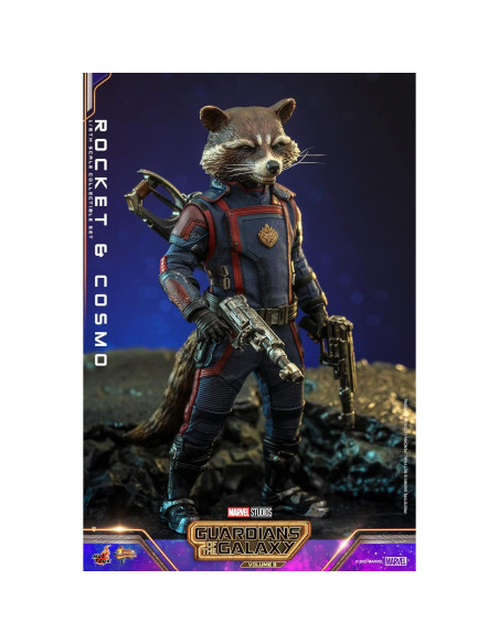 Figurita Rocket y Cosmo 1/6 Hot Toys Guardians Vol. 3 Figurita Rocket y Cosmo 1/6 Hot Toys Guardians Vol. 3