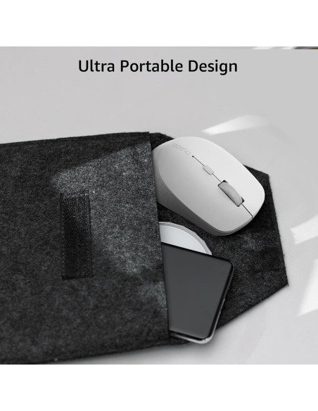 Ratón Inalámbrico Silencioso Rapoo M300G, Bluetooth 2.4GHz, 2400 DPI