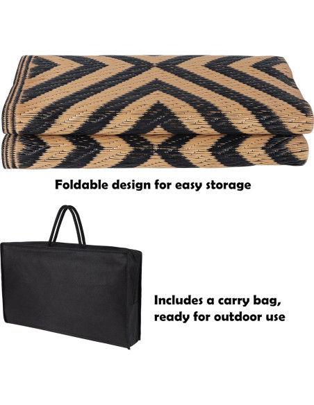 Alfombra Reversible Ridota 1.22x1.83m Patio Exterior Geométrica