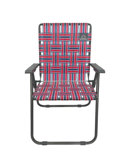 Silla de Camping Retro Caddis Sports - Plegable, 136 kg, Rojo/Azul