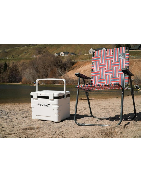 Silla de Camping Retro Caddis Sports - Plegable, 136 kg, Rojo/Azul