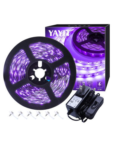 Tira de luz negra LED 6m 360 LEDs 12V YYT para decoración