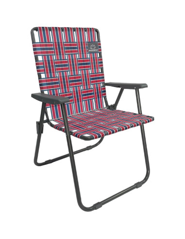 Silla de Camping Retro Caddis Sports - Plegable, 136 kg, Rojo/Azul