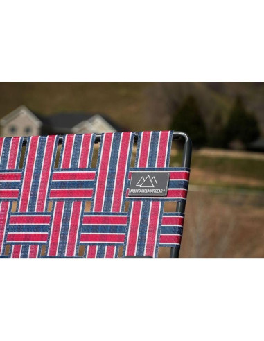 Silla de Camping Retro Caddis Sports - Plegable, 136 kg, Rojo/Azul