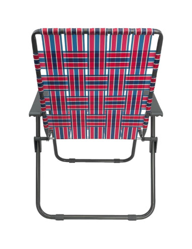 Silla de Camping Retro Caddis Sports - Plegable, 136 kg, Rojo/Azul