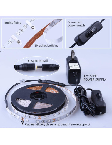 Tira de luz negra LED 6m 360 LEDs 12V YYT para decoración