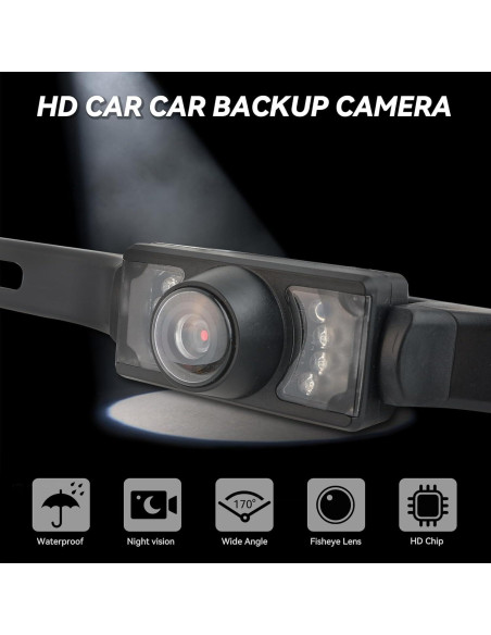 Cámara de Respaldo AUTOXBERT 170 Impermeable HD con 8 LED