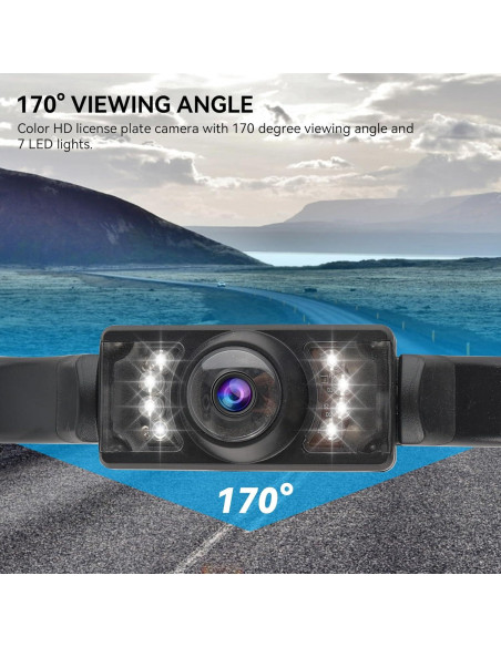 Cámara de Respaldo AUTOXBERT 170 Impermeable HD con 8 LED