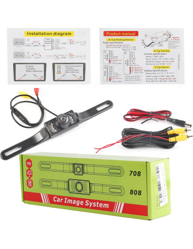 Cámara de Respaldo AUTOXBERT 170 Impermeable HD con 8 LED