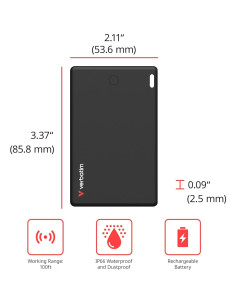 Localizador Bluetooth Verbatim My Finder - Delgado, Negro 2