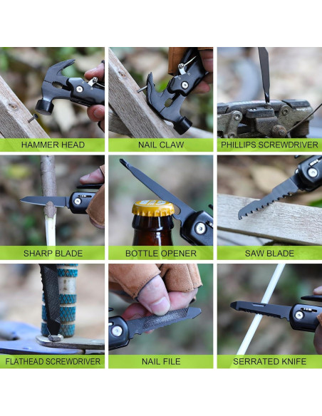 Martillo Multiherramienta 12-en-1 RISADAS con Bolsa de Nylon