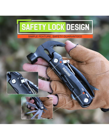 Martillo Multiherramienta 12-en-1 RISADAS con Bolsa de Nylon