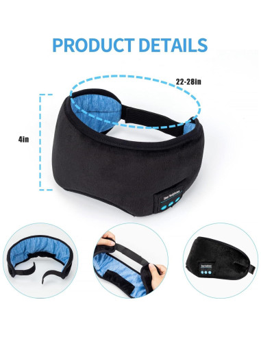 Máscara de Ojos Bluetooth Perytong con Auriculares Integrados