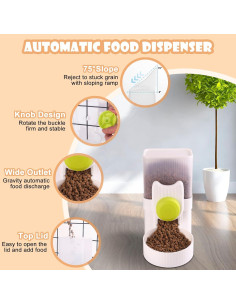 Comedero Automático FamiEver 1L para Perros y Gatos Verde 2