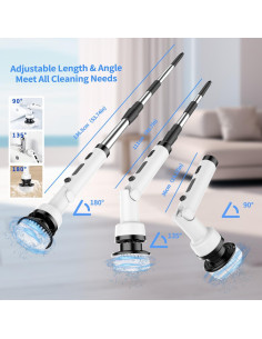 Cepillo Giratorio Eléctrico Aovdy con 9 Cabezas Reemplazables 2