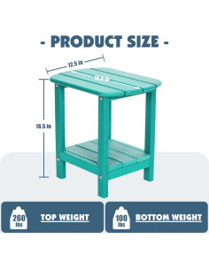 Mesa Lateral Exterior 2 Niveles LOENIY HDPE Aruba 2
