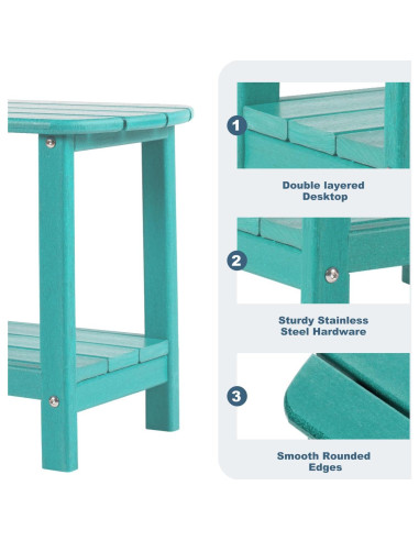 Mesa Lateral Exterior 2 Niveles LOENIY HDPE Aruba