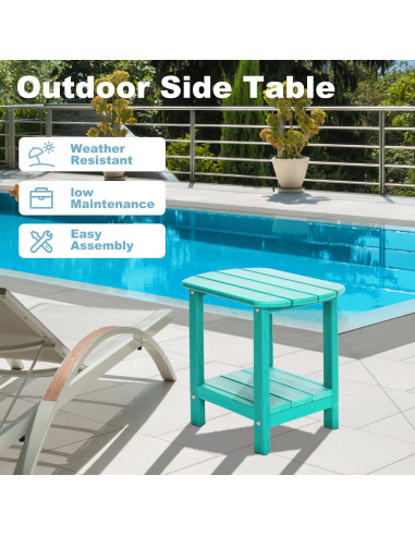 Mesa Lateral Exterior 2 Niveles LOENIY HDPE Aruba