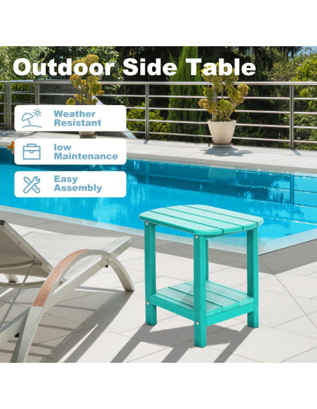 Mesa Lateral Exterior 2 Niveles LOENIY HDPE Aruba