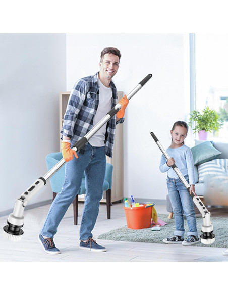 Cepillo Giratorio Eléctrico Aovdy con 9 Cabezas Reemplazables Cepillo Giratorio Eléctrico Aovdy con 9 Cabezas Reemplazables