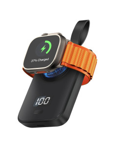 Cargador Portátil Inalámbrico Apple Watch 2500mAh Negro