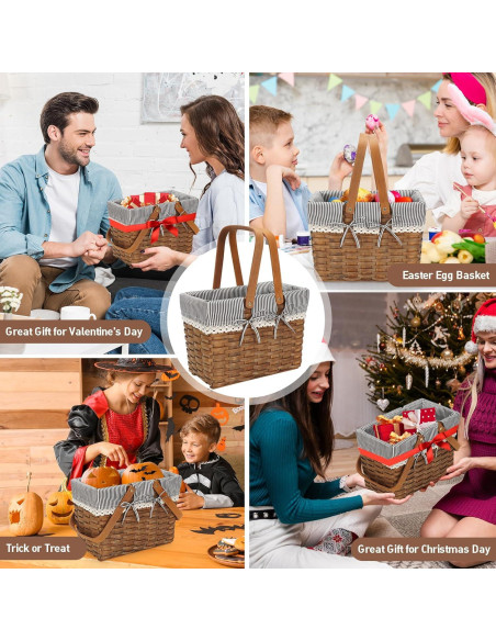 Cesta de Picnic con Asas G GOOD GAIN Gris 31x17.8x24.9 cm