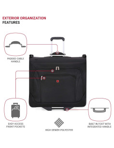 Bolsa de Ropa Rodante SwissGear 7895 Negra 61 cm 2