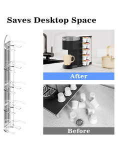 Soporte de Cápsulas de Café Acrílico NiHome para Keurig - 20 Tazas 2