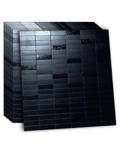 Azulejo Autoadhesivo XUANINY 28.8x30.2 cm Negro Cepillado