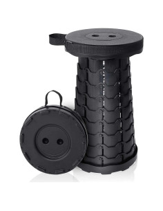 Taburete Telescópico Plegable VOLIXOD 250kg Negro