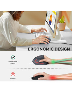 Ratón Ergonómico TechRise Vertical 6400 DPI Silencioso USB 2