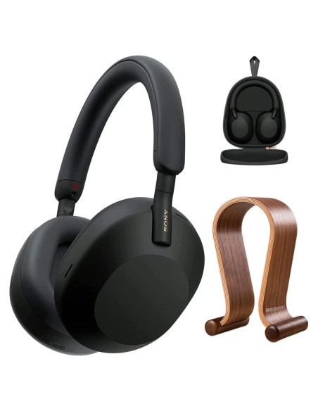 Auriculares Inalámbricos Sony WH-1000XM5 con Soporte y Funda