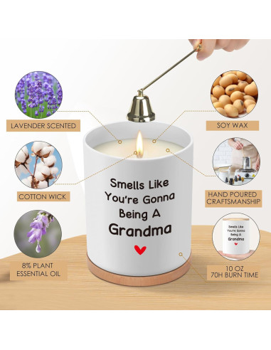 Vela de Anuncio de Embarazo para Abuela - Aroma Lavanda 283g