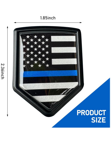 Calcomanía de Coche 3D Metal 4.7x6 cm Awlbed Bandera Americana