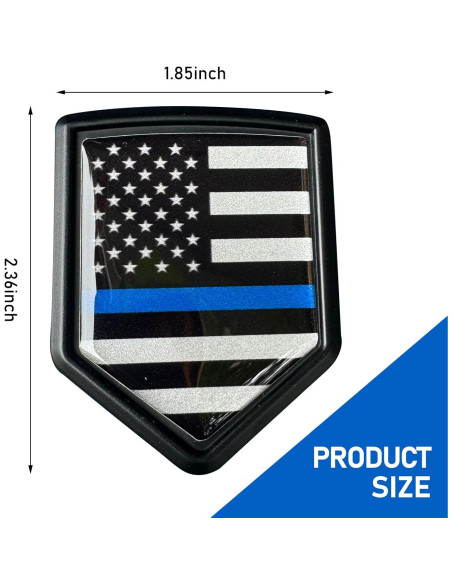 Calcomanía de Coche 3D Metal 4.7x6 cm Awlbed Bandera Americana