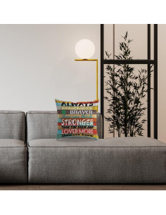 Funda de Cojín Cuadrada BXFAHZJ 45.72x45.72 cm Inspiracional 2