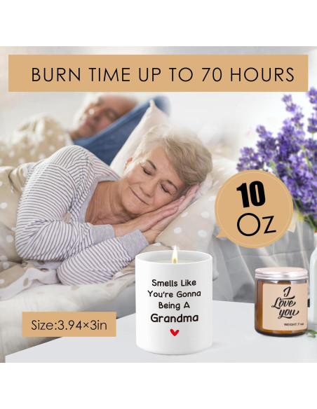 Vela de Anuncio de Embarazo para Abuela - Aroma Lavanda 283g